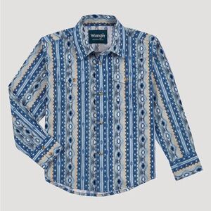 WRANGLER Boy’s Western Snap Front Long Sleeve Shirt